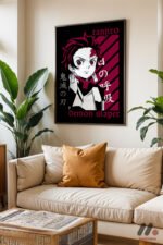 Demon Slayer Tanjiro Anime Poster Duvar Tablosu, Anime Severlere Özel Hediye - Görsel 3