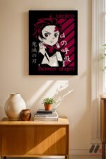 Demon Slayer Tanjiro Anime Poster Duvar Tablosu, Anime Severlere Özel Hediye - Görsel 8
