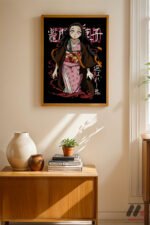 Demon Slayer Nezuko Anime Poster Duvar Tablosu, Anime Severlere Özel Hediye - Görsel 4