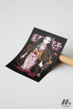 Demon Slayer Nezuko Anime Poster Duvar Tablosu, Anime Severlere Özel Hediye - Görsel 7