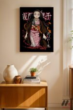 Demon Slayer Nezuko Anime Poster Duvar Tablosu, Anime Severlere Özel Hediye - Görsel 8