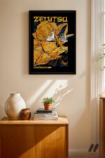 Demon Slayer Zenitsu Anime Poster Duvar Tablosu, Anime Severlere Özel Hediye