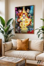 Dragon Ball Goku ve Vegeta Poster Duvar Tablosu, Anime Severlere Özel Hediye - Görsel 6