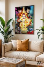 Dragon Ball Goku ve Vegeta Poster Duvar Tablosu, Anime Severlere Özel Hediye - Görsel 3