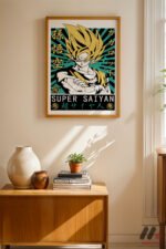 Dragon Ball Super Saiyan Goku Poster Duvar Tablosu, Anime Severlere Özel Hediye - Görsel 4