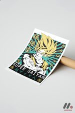 Dragon Ball Super Saiyan Goku Poster Duvar Tablosu, Anime Severlere Özel Hediye - Görsel 7