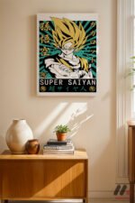 Dragon Ball Super Saiyan Goku Poster Duvar Tablosu, Anime Severlere Özel Hediye - Görsel 8