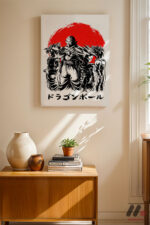 Dragon Ball Kırmızı Güneş Silüet Poster Duvar Tablosu, Anime Severlere Özel Hediye - Görsel 8