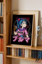 Dragon Ball Bulma Anime Poster Duvar Tablosu, Anime Severlere Özel Hediye - Görsel 5