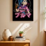 Dragon Ball Bulma Anime Poster Duvar Tablosu, Anime Severlere Özel Hediye