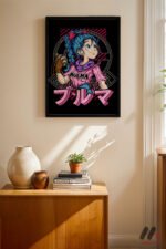 Dragon Ball Bulma Anime Poster Duvar Tablosu, Anime Severlere Özel Hediye