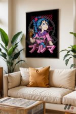 Dragon Ball Bulma Anime Poster Duvar Tablosu, Anime Severlere Özel Hediye - Görsel 3