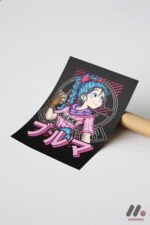 Dragon Ball Bulma Anime Poster Duvar Tablosu, Anime Severlere Özel Hediye - Görsel 7