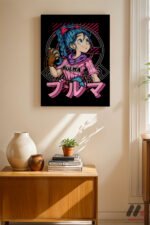 Dragon Ball Bulma Anime Poster Duvar Tablosu, Anime Severlere Özel Hediye - Görsel 8