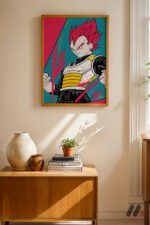 Dragon Ball Vegeta Anime Poster Duvar Tablosu, Anime Severlere Özel Hediye - Görsel 4