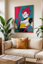 Dragon Ball Vegeta Anime Poster Duvar Tablosu, Anime Severlere Özel Hediye - Görsel 6