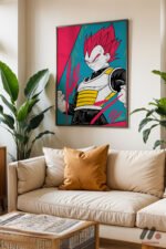Dragon Ball Vegeta Anime Poster Duvar Tablosu, Anime Severlere Özel Hediye - Görsel 3