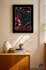 Godzilla Retro Poster Duvar Tablosu, Anime Severlere Özel Hediye