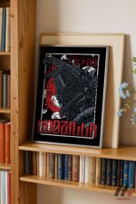 Godzilla Retro Poster Duvar Tablosu, Anime Severlere Özel Hediye - Görsel 2
