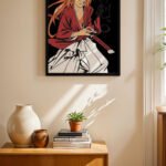 Rurouni Kenshin Samuray Poster Duvar Tablosu, Anime Severlere Özel Hediye