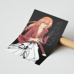 Rurouni Kenshin Samuray Poster Duvar Tablosu, Anime Severlere Özel Hediye
