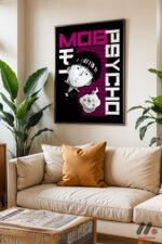 Mob Psycho 100 Anime Poster Duvar Tablosu, Anime Severlere Özel Hediye - Görsel 3