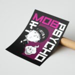Mob Psycho 100 Anime Poster Duvar Tablosu, Anime Severlere Özel Hediye