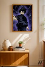 Mob Psycho Uzay Sahnesi Poster Duvar Tablosu, Anime Severlere Özel Hediye - Görsel 4
