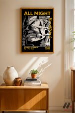 My Hero Academia All Might Poster Duvar Tablosu, Anime Severlere Özel Hediye - Görsel 4
