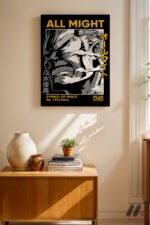 My Hero Academia All Might Poster Duvar Tablosu, Anime Severlere Özel Hediye - Görsel 8
