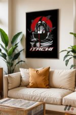 Naruto Itachi Anime Poster Duvar Tablosu, Anime Severlere Özel Hediye - Görsel 3