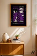 Naruto ve Sasuke Poster Duvar Tablosu, Anime Severlere Özel Hediye - Görsel 4