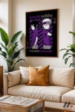 Naruto ve Sasuke Poster Duvar Tablosu, Anime Severlere Özel Hediye - Görsel 6