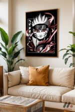 Naruto Kurama Modu Poster Duvar Tablosu, Anime Severlere Özel Hediye - Görsel 6