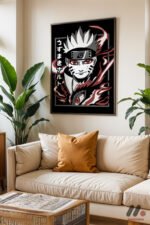 Naruto Kurama Modu Poster Duvar Tablosu, Anime Severlere Özel Hediye - Görsel 3
