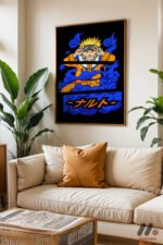 Naruto Mavi Anime Poster Duvar Tablosu, Anime Severlere Özel Hediye - Görsel 6