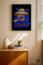 Naruto Mavi Anime Poster Duvar Tablosu, Anime Severlere Özel Hediye