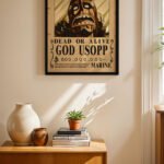 One Piece Usopp Wanted Poster Duvar Tablosu, Anime Severlere Özel Hediye