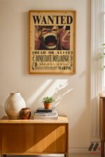 One Piece Doflamingo Wanted Poster Duvar Tablosu, Anime Severlere Özel Hediye - Görsel 4
