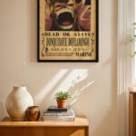 One Piece Doflamingo Wanted Poster Duvar Tablosu, Anime Severlere Özel Hediye