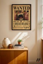 One Piece Doflamingo Wanted Poster Duvar Tablosu, Anime Severlere Özel Hediye
