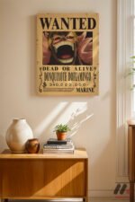 One Piece Doflamingo Wanted Poster Duvar Tablosu, Anime Severlere Özel Hediye - Görsel 8