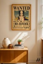One Piece Boa Hancock Wanted Poster Duvar Tablosu, Anime Severlere Özel Hediye - Görsel 4