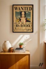 One Piece Boa Hancock Wanted Poster Duvar Tablosu, Anime Severlere Özel Hediye