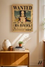 One Piece Boa Hancock Wanted Poster Duvar Tablosu, Anime Severlere Özel Hediye - Görsel 8