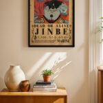One Piece Jinbe Wanted Poster Duvar Tablosu, Anime Severlere Özel Hediye