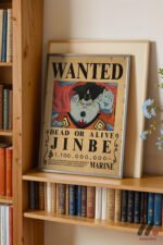 One Piece Jinbe Wanted Poster Duvar Tablosu, Anime Severlere Özel Hediye - Görsel 2