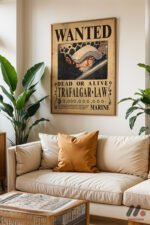 One Piece Trafalgar Law Wanted Poster Duvar Tablosu, Anime Severlere Özel Hediye - Görsel 6