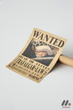 One Piece Trafalgar Law Wanted Poster Duvar Tablosu, Anime Severlere Özel Hediye - Görsel 7