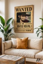 One Piece Mihawk Wanted Poster Duvar Tablosu, Anime Severlere Özel Hediye - Görsel 6